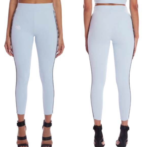 KAPPA Womens Leggings 222 Banda Anen Blue White Size Medium - Picture 12 of 12